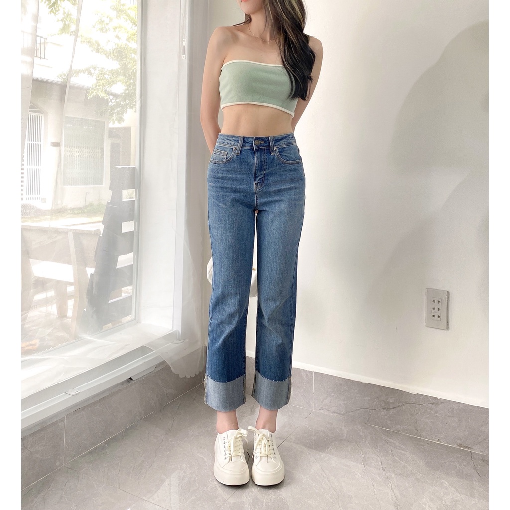 Quần ống đứng gấp lai 20decemberjeans mã 1156