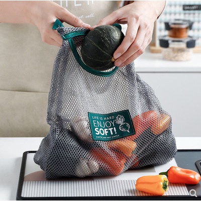 Túi Treo Rau Củ - Hành Tỏi Tránh Mốc Lưu Trữ Hành Tỏi Tránh Mốc Lưới Đan Hình Tháp 2 ngăn