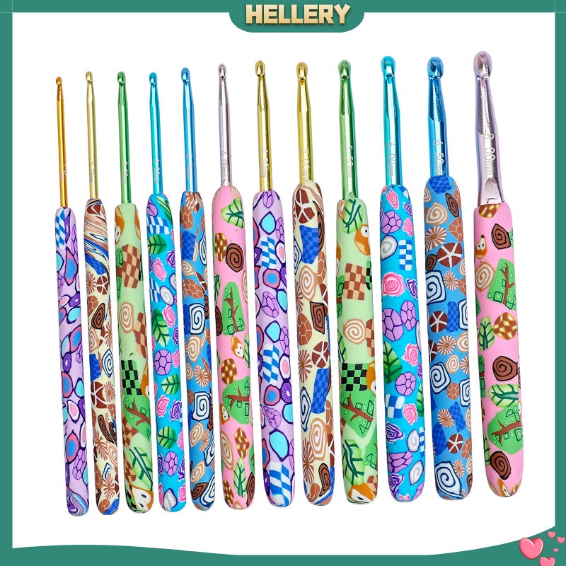 Bộ Kim Móc Len Thủ Công Nhiều Màu Sắc Kích Thước 2.25-6.5mm