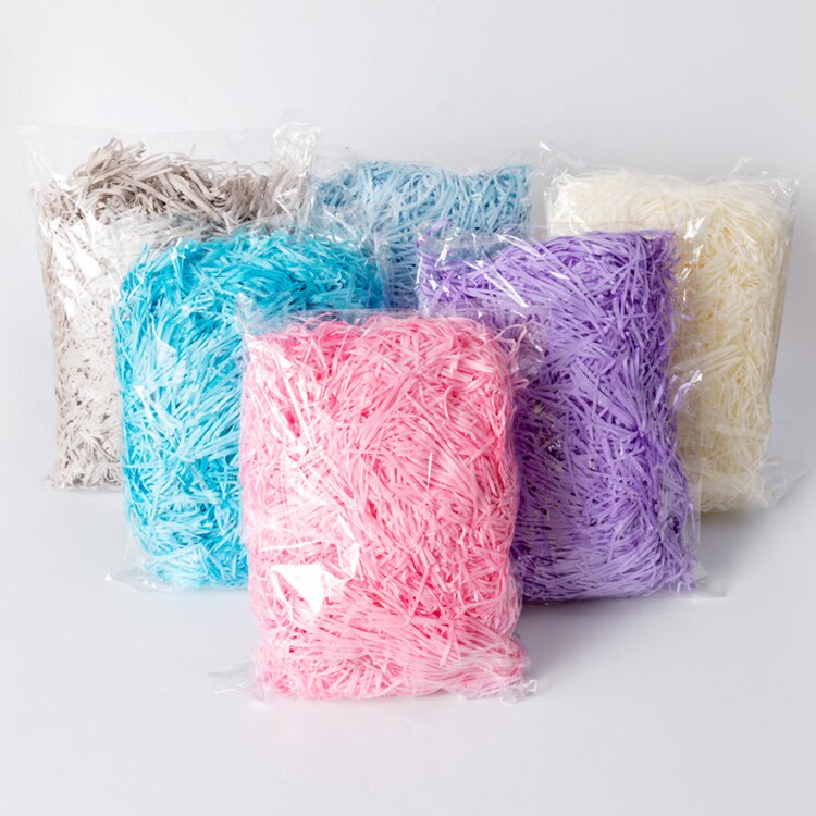 Giấy vụn nhiều màu sắc dùng để trang trí hộp quà 20g