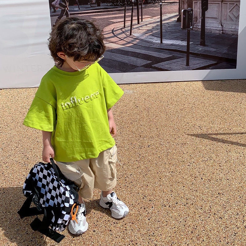 Áo Thun Tay Lỡ Phong Cách Hàn Quốc Thời Trang Mùa Hè 2022 Cho Bé Trai