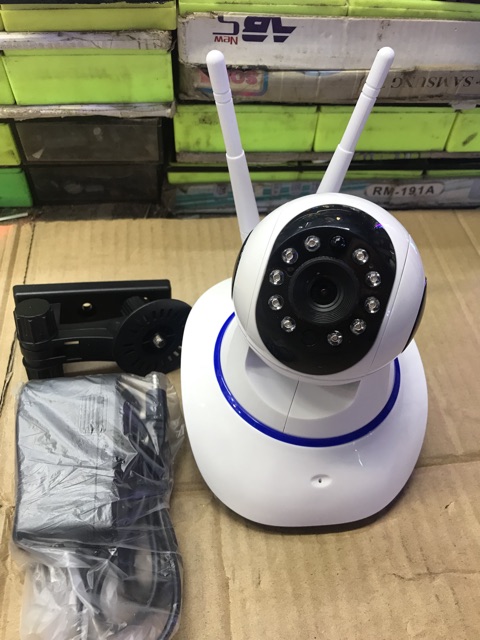 Camera IP Wifi giám sát và báo động 2 ăng ten