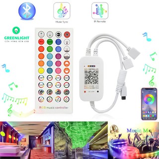Bộ khiển đổi màu RGB thông minh có cảm biến nhạc, khiển bằng App điện thoại thông qua Bluetooth dành cho LED Dây RGB 12V