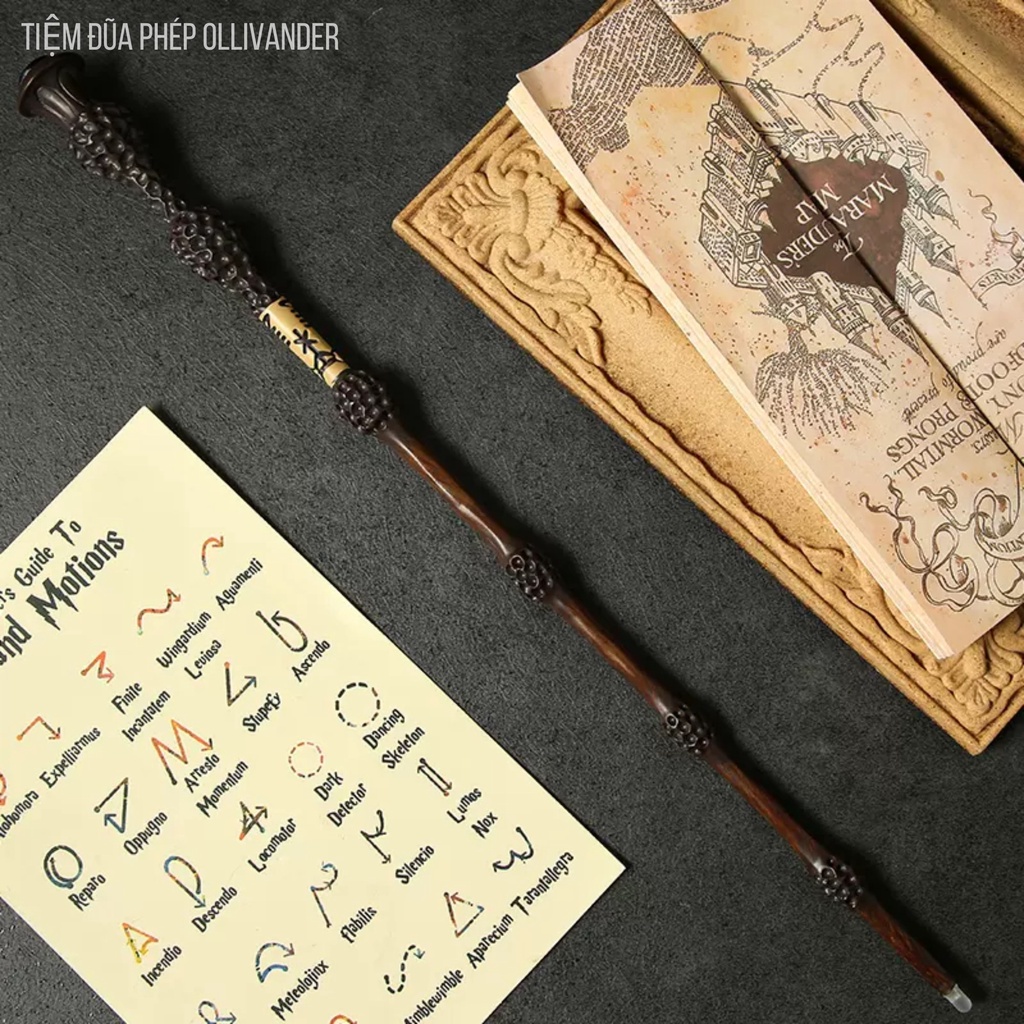 [ẢNH THẬT + QUÀ TẶNG] Đũa phép Harry Potter phát sáng có thể thay pin chuẩn nguyên tác gậy thần Hermione