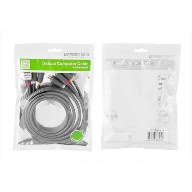Dây Âm Thanh 3 Đầu Hoa Sen 2m Chính Hãng Ugreen 10525