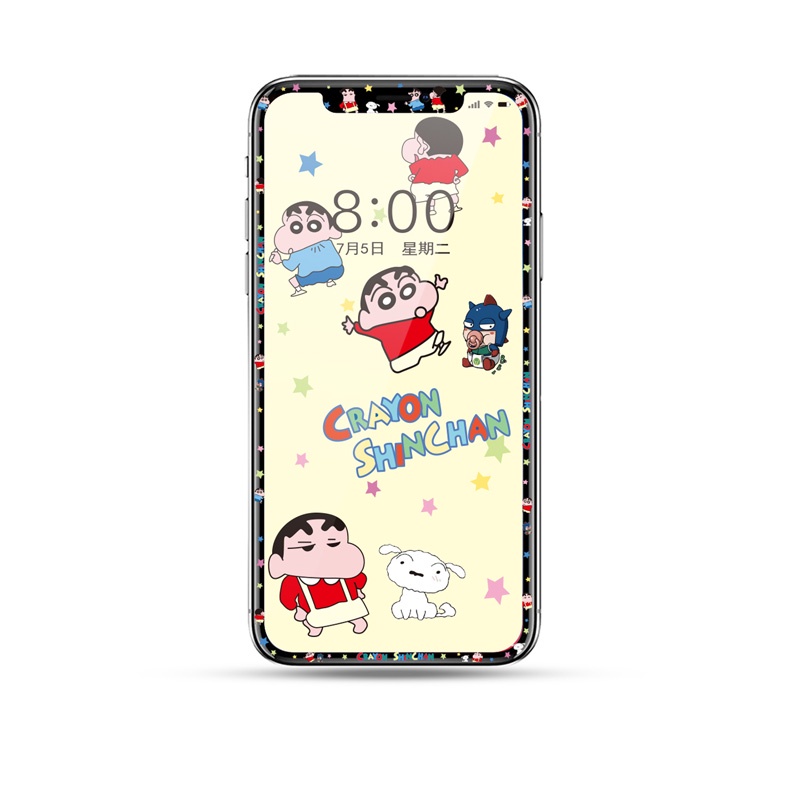 Kính Cường Lực Viền Mềm Toàn Màn Hình In Hình Anime Cho iPhone 12 11 X XS XR Pro Max