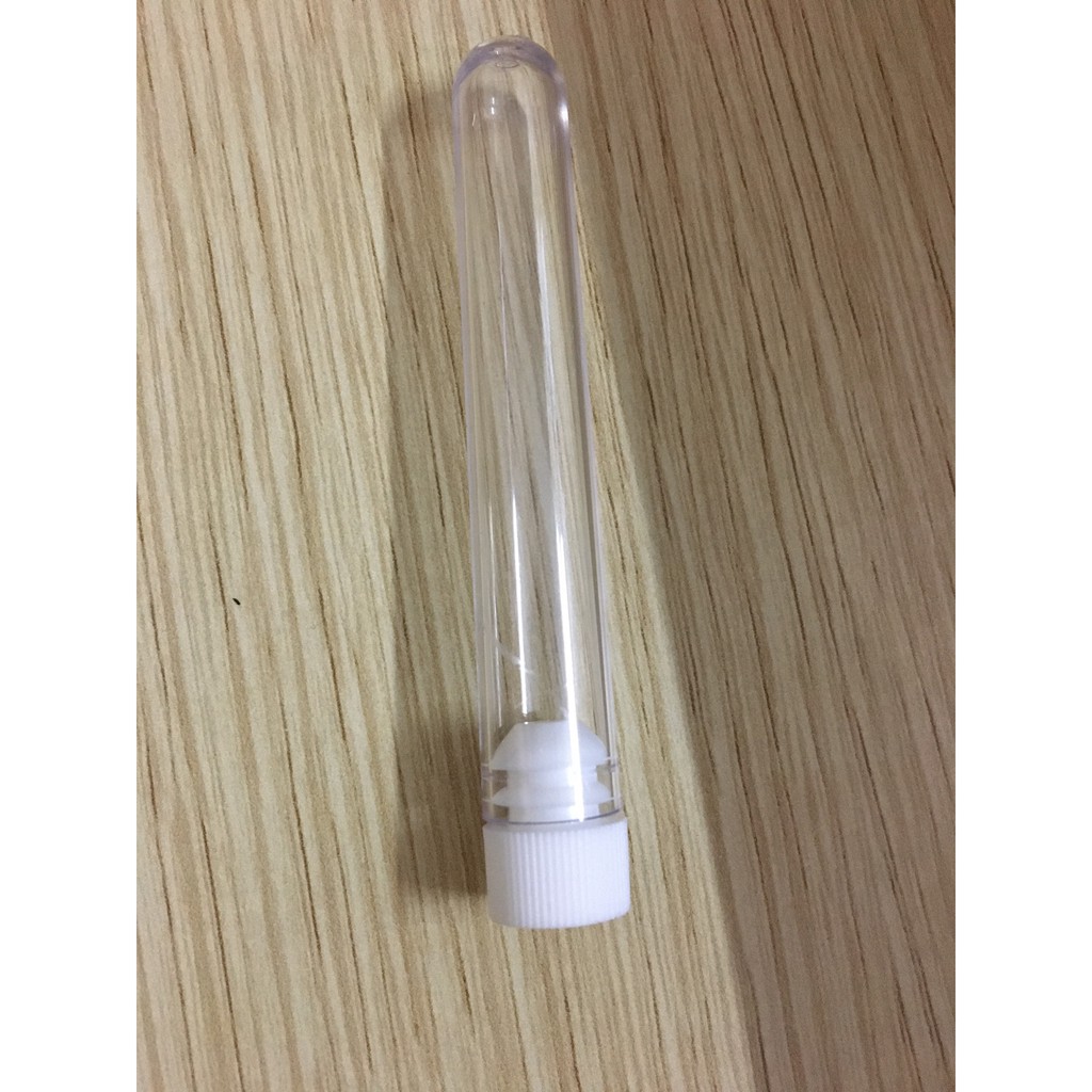 10 Ống nghiệm nhựa 5ml PS trắng trong có nắp không nhãn túi 10 cái TTC