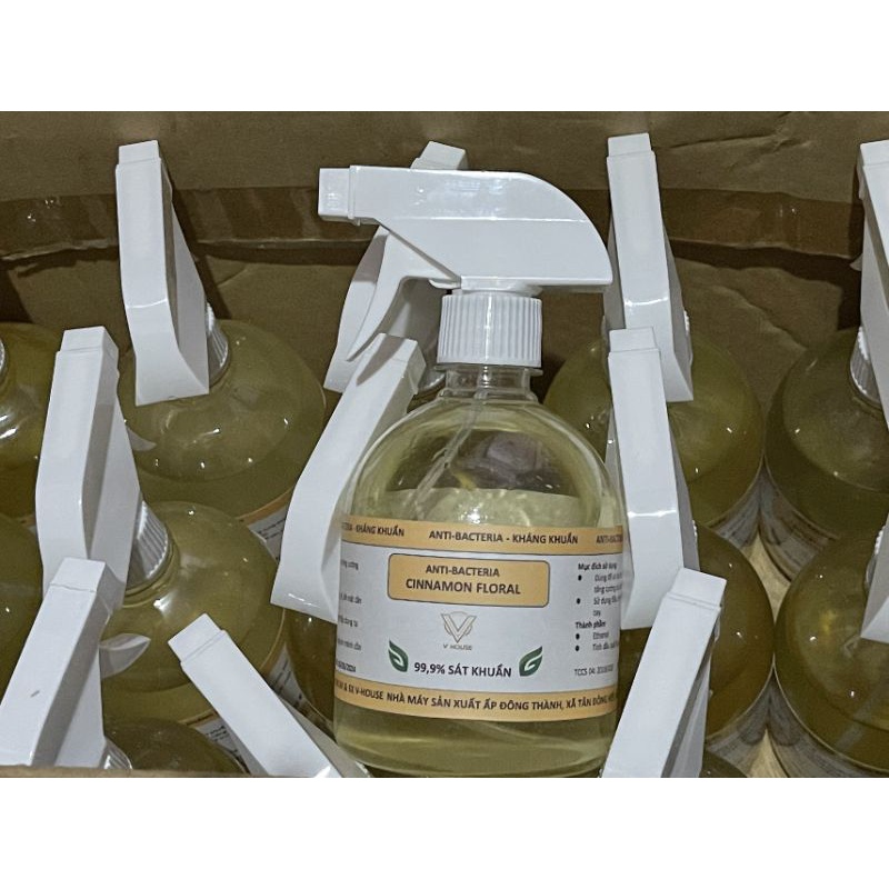 Tinh dầu xịt sát khuẩn Hương Quế  500ml,1Lit