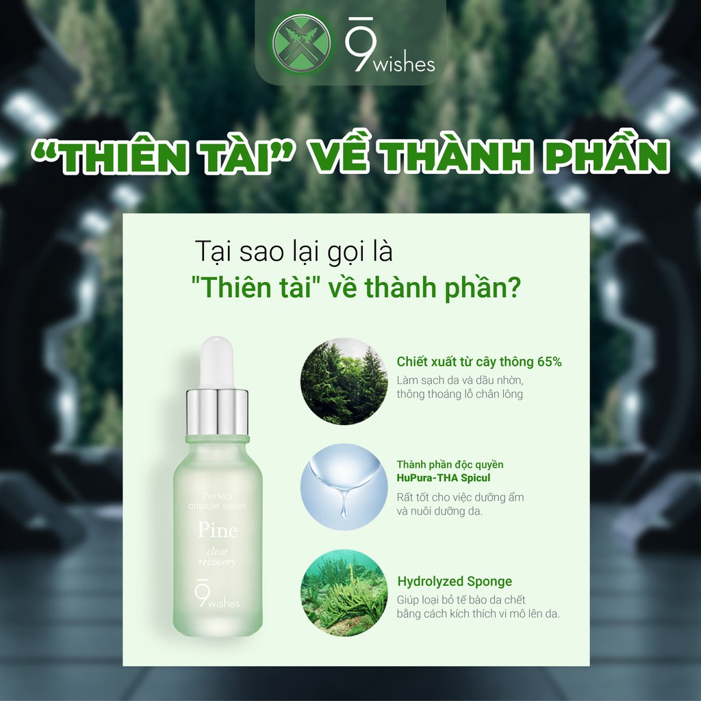 Tinh Chất Phục Hồi 9 Wishes Amazing Pine Ampule Serum 25ml