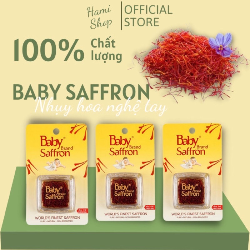 Baby Saffron - Nhụy hoa nghệ tây chính hãng tốt nhất Ấn Độ hộp 1gr