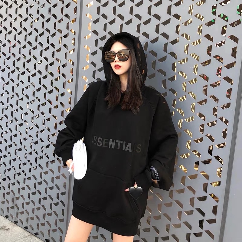 Áo khoác hoodie cotton [CÓ ẢNH THẬT] form rộng chất vải nỉ cotton dày dặn ESSEN