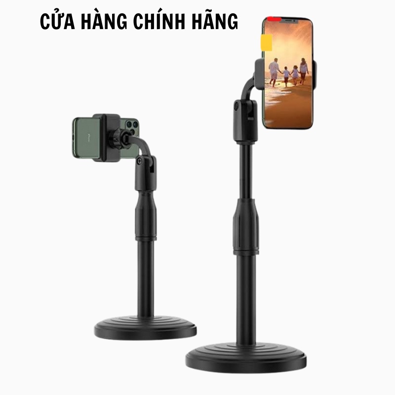 Giá đỡ điện thoại để bàn xem phim, Kẹp điện thoại xoay 360 độ đế đứng chắc chắn dùng livestream, quay phim tiktok A35