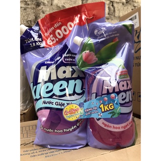 Túi 3.8kg Nước giặt xả Maxkleen  hương thơm hoa nắng, sớm mai.
