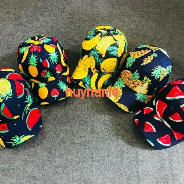 Mũ nón kết lưỡi trai hoa quả