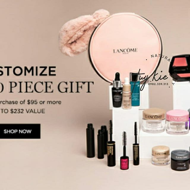 Túi mỹ phẩm trống tròn Lancome