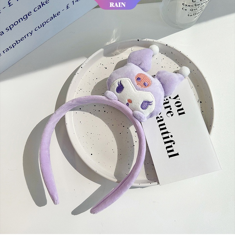 SANRIO Băng Đô Rửa Mặt Hình Búp Bê Nhồi Bông Dễ Thương Cho Nữ