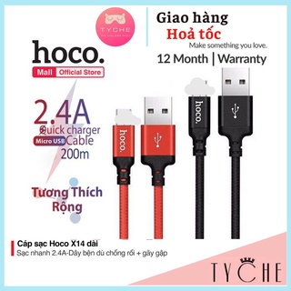 CÁP SẠC HOCO X14 - DÀI 2M - Cáp Sạc Điện Thoại Thông Minh Cho 6S->13PRM