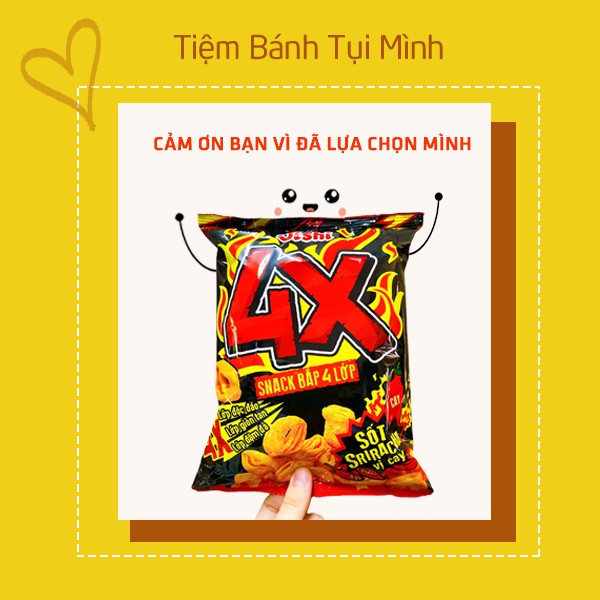 Bánh snack 4X sốt sriracha vị cay 39g