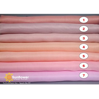 Vải voan Hàn - organza Hàn khổ 1,5m (màu 1- 7)