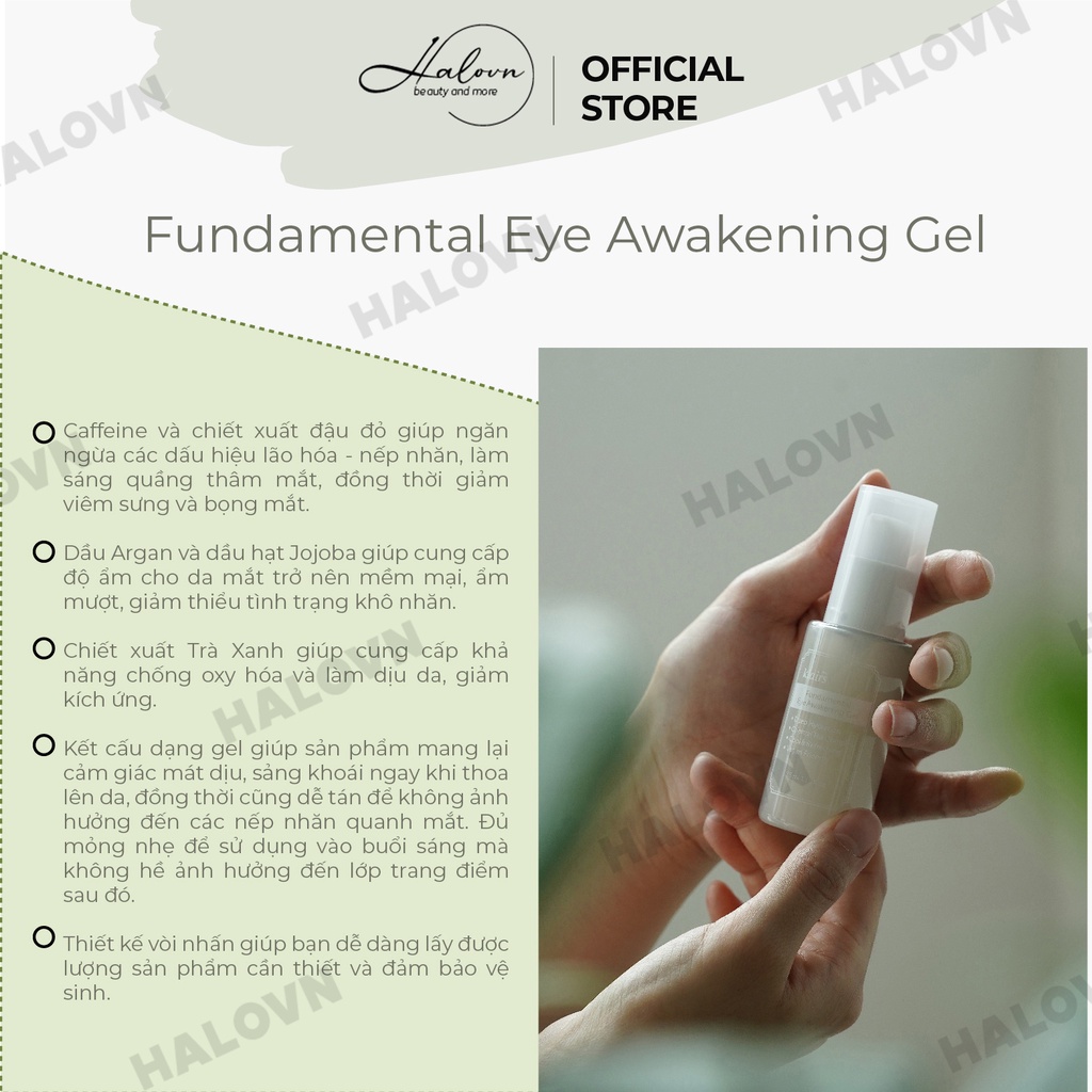 Kem dưỡng mắt dạng gel Klairs Fundamental Eye Awakening Gel 35ml làm giảm bọng mắt, quầng thâm và nếp nhăn mắt