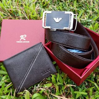 Combo ví + thắt lưng da bò