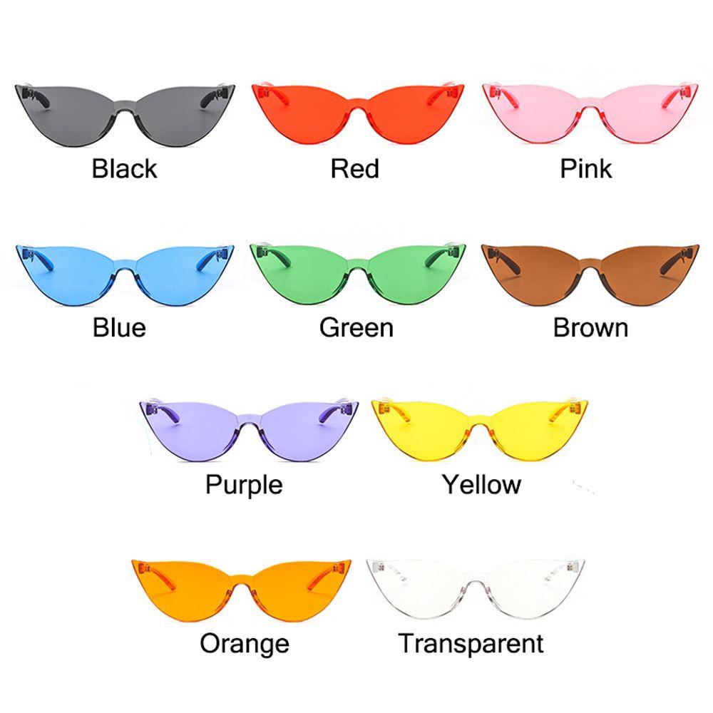 ESPO Kính Mát Mắt Mèo Không Viền Màu Sắc Kẹo Ngọt Thời Thượng