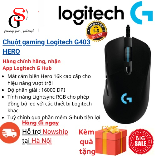 Chuột chơi game Logitech G403 Hero gaming