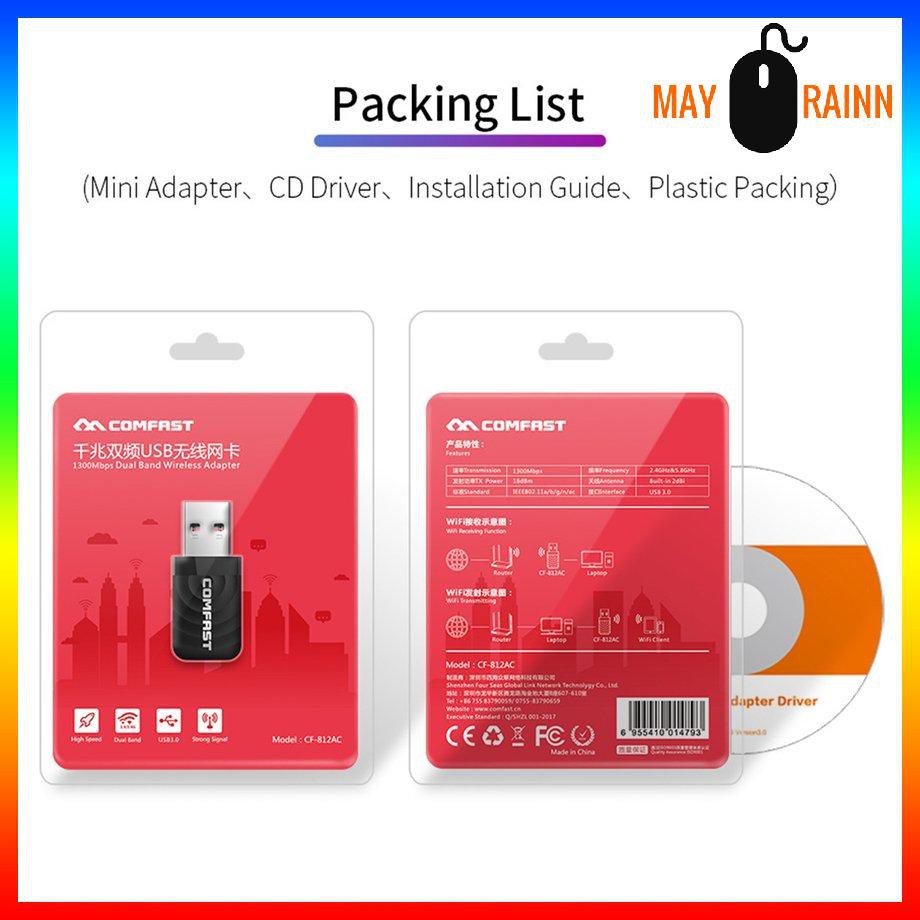 Usb Wifi 3.0 1300mbps Cho Pc Laptop Windows Xp / 7 / 8 / 8.1 / 10