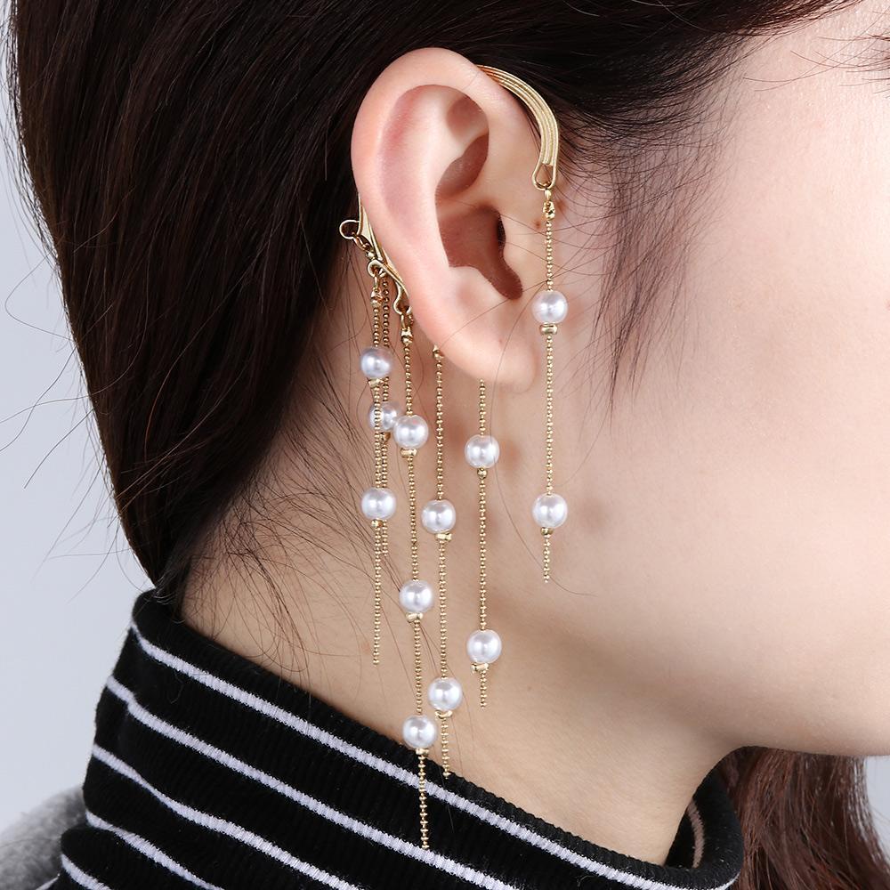 Bông Tai Thả Trang Sức Sang Trọng|Khuyên Tai Tua Rua Không Xỏ Lỗ Thời Trang