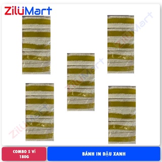 Bánh in nhân đậu xanh thơm ngon (combo 5 vỉ) loại 180g