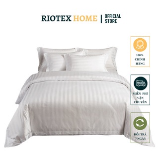 VỎ CHĂN - RUỘT CHĂN Cotton Chần Gòn Khách Sạn Trắng Sọc Cao Cấp RIOTEX - Kích Thước 1m6/1m8/2m2