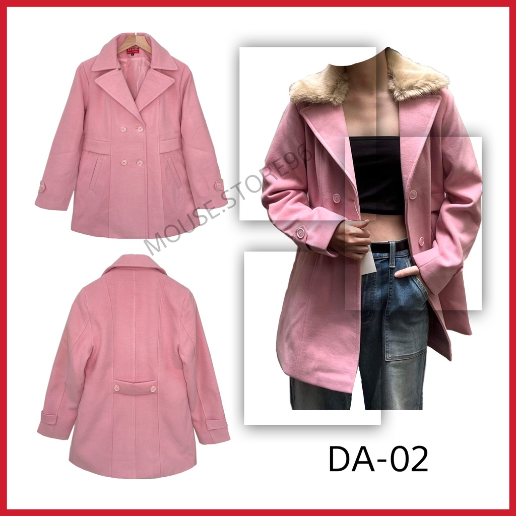 Áo Khoác Dạ Nữ - Áo Cổ Lông Chất Liệu Cao Cấp - Thời Trang Thu Đông Chuẩn Style Hàn Quốc - Hàng Quảng Chuẩn Quảng Châu