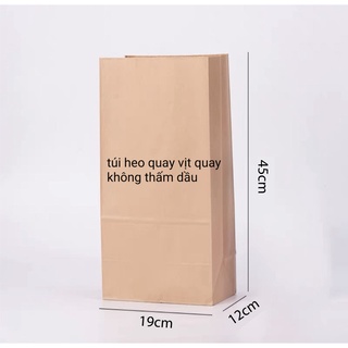  50 cái Túi giấy kraft đựng heo quay vịt quay  không thấm dầu  