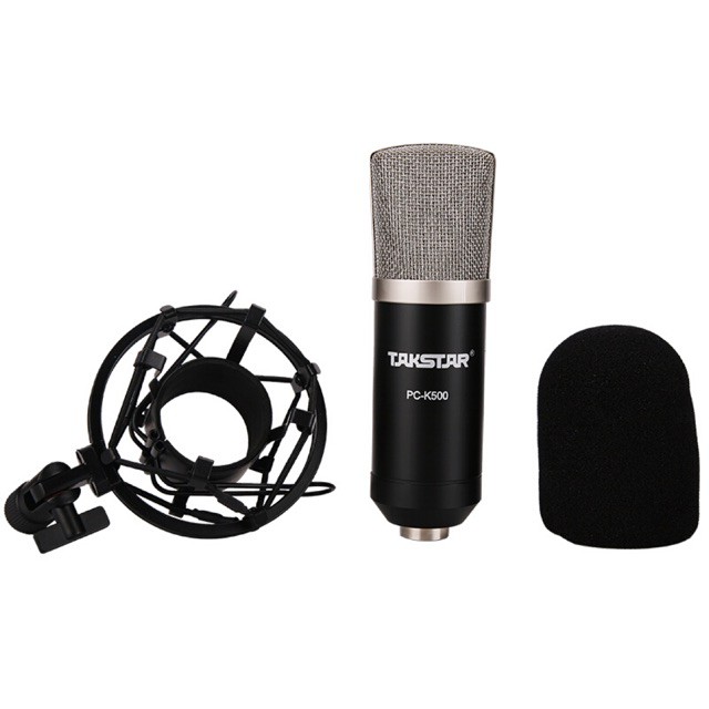 MIC THU ÂM TAKSTAR PC – K500 TẶNG DÂY MIC 2 ĐẦU TO CHỐNG NHIỄU 80K