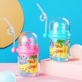 E100 Bình uống sữa thông minh chống sặc hình cá heo phun nước