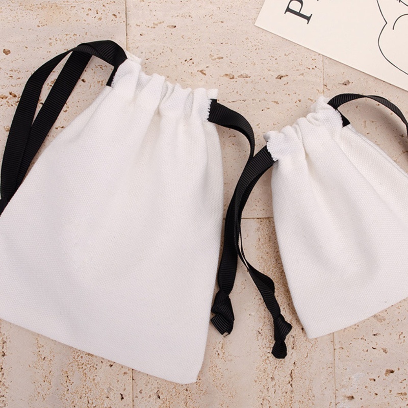 Túi Dây Rút Chất Liệu Cotton Dùng Để Đựng Trang Sức / Kẹo Giáng Sinh Có Thể Tái Sử Dụng