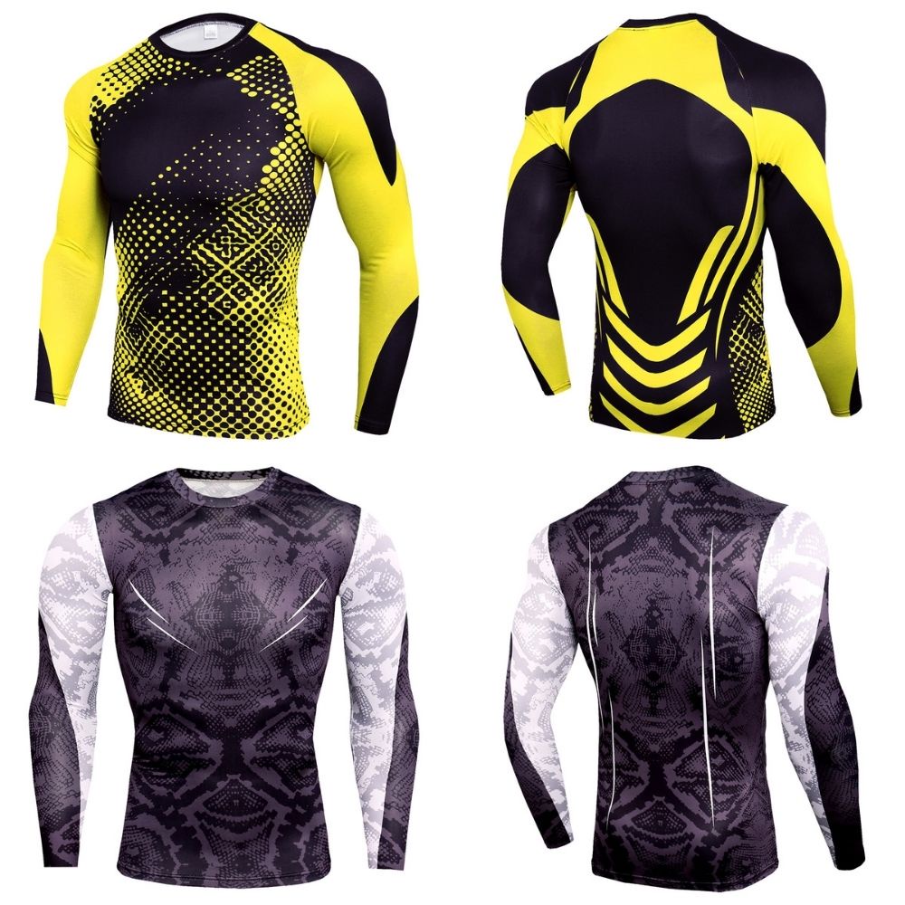 Áo thun thể thao tay dài cổ tròn dáng ôm nhanh khô thời trang mùa thu cho nam