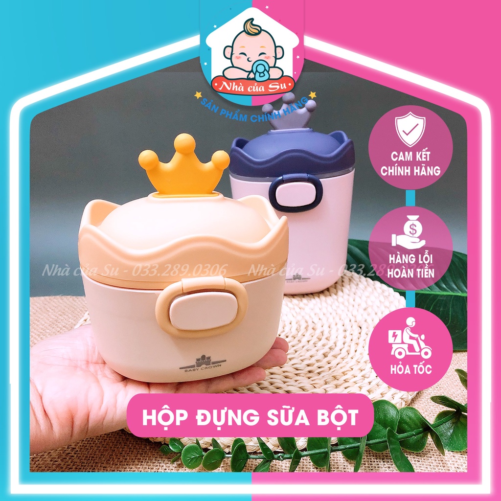 Hộp đựng/trữ sữa bột, đồ khô hình vương miện cho bé Baby Crown 230g và 430g Nhà của Suo