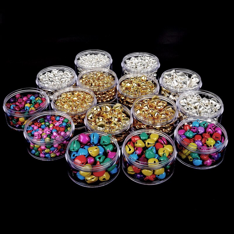 BEADIA Chuỗi Hạt Chuông Sắt Beadia 6mm 8mm 10mm 12mm 14mm Dùng Trang Trí Cây Thông Giáng Sinh