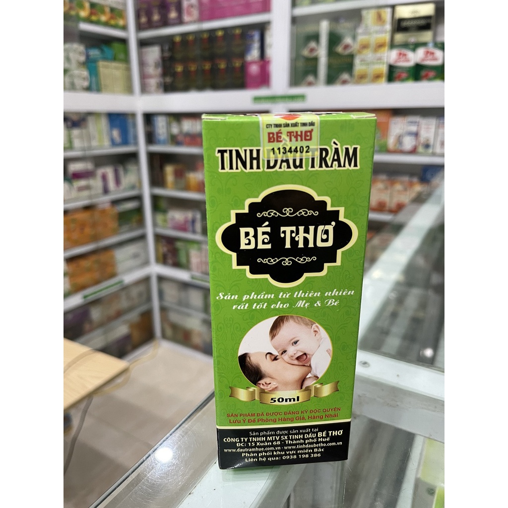 Tinh dầu tràm Bé Thơ 50ml phòng cảm cúm, đau đầu, côn trùng đốt, giữ ấm cơ thể phụ nữ sau sinh, trẻ nhỏ.