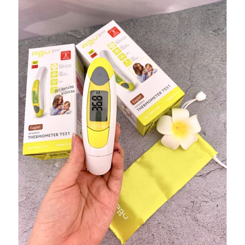 Nhiệt kế hồng ngoại AGU TS31 - Đo chính xác, cảnh báo sốt tự động