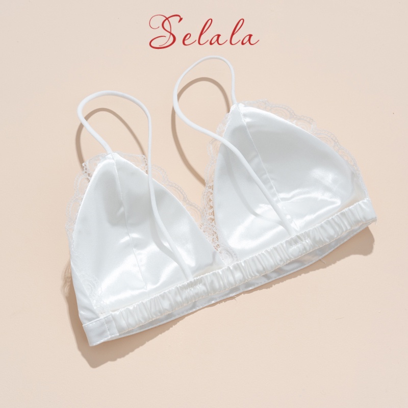 Áo Bra Selala Phi Lụa Đệm Mỏng Dây Chun Viền Ren Sexy Thu Hút BR05