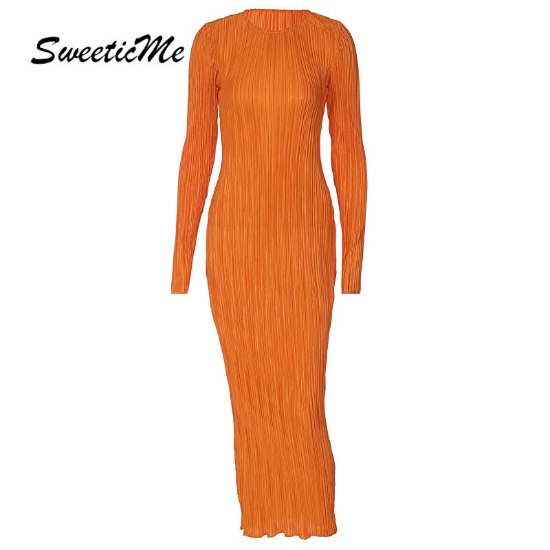 Đầm Tay Dài Dáng Ôm Màu Trơn Thời Trang   Quyến Rũ Cho Nữ