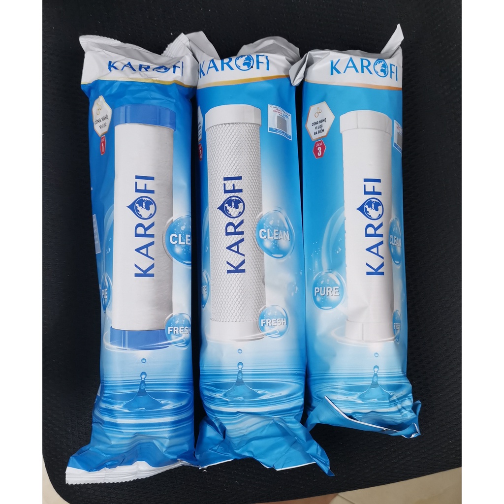 Bộ 3 lõi lọc thô Karofi 123 lõi số 2 CTO GAC (lưới) dùng cho các máy lọc Karofi O-P1310, S-S038....
