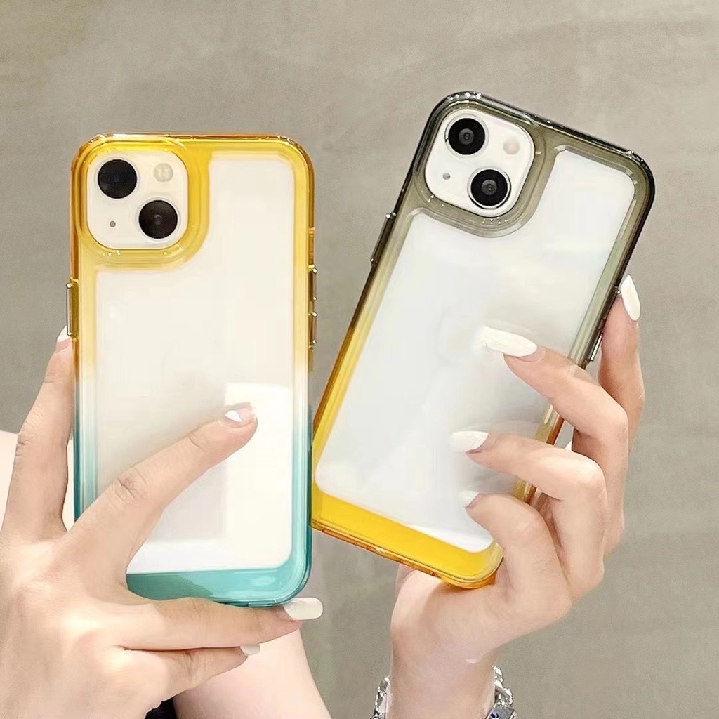 Ốp Điện Thoại acrylic Chống Sốc Màu Đơn Giản Sang Trọng Cho iphone 11 13 12 pro max X / Xs max XR