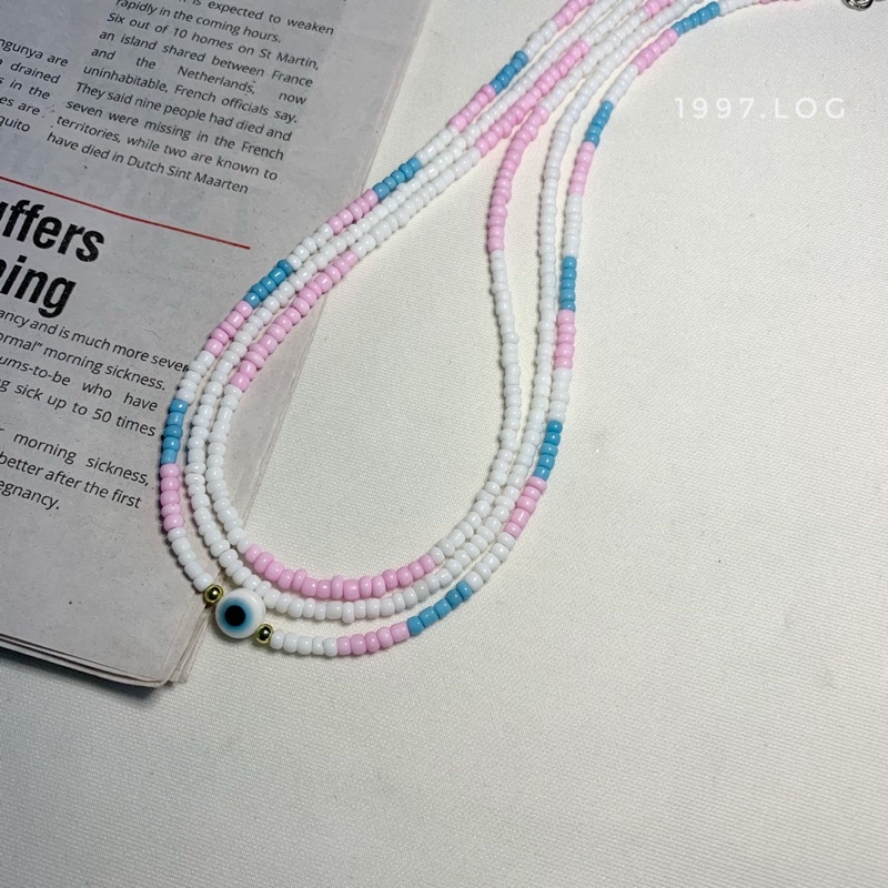 Vòng cổ hạt cườm handmade đơn giản