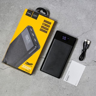 Sạc dự phòng hoco b35e 30000mah - 3 cổng usb hiện thị màn hình led - hàng chính hãng