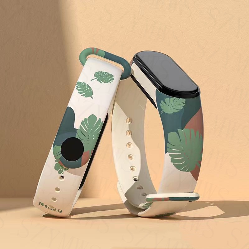 XIAOMI Dây Đeo Thay Thế Chất Liệu Silicon Họa Tiết Hoạt Hình Cho Mi Band 7 6 5 4 3 Mi Band 3 4 5 6 7