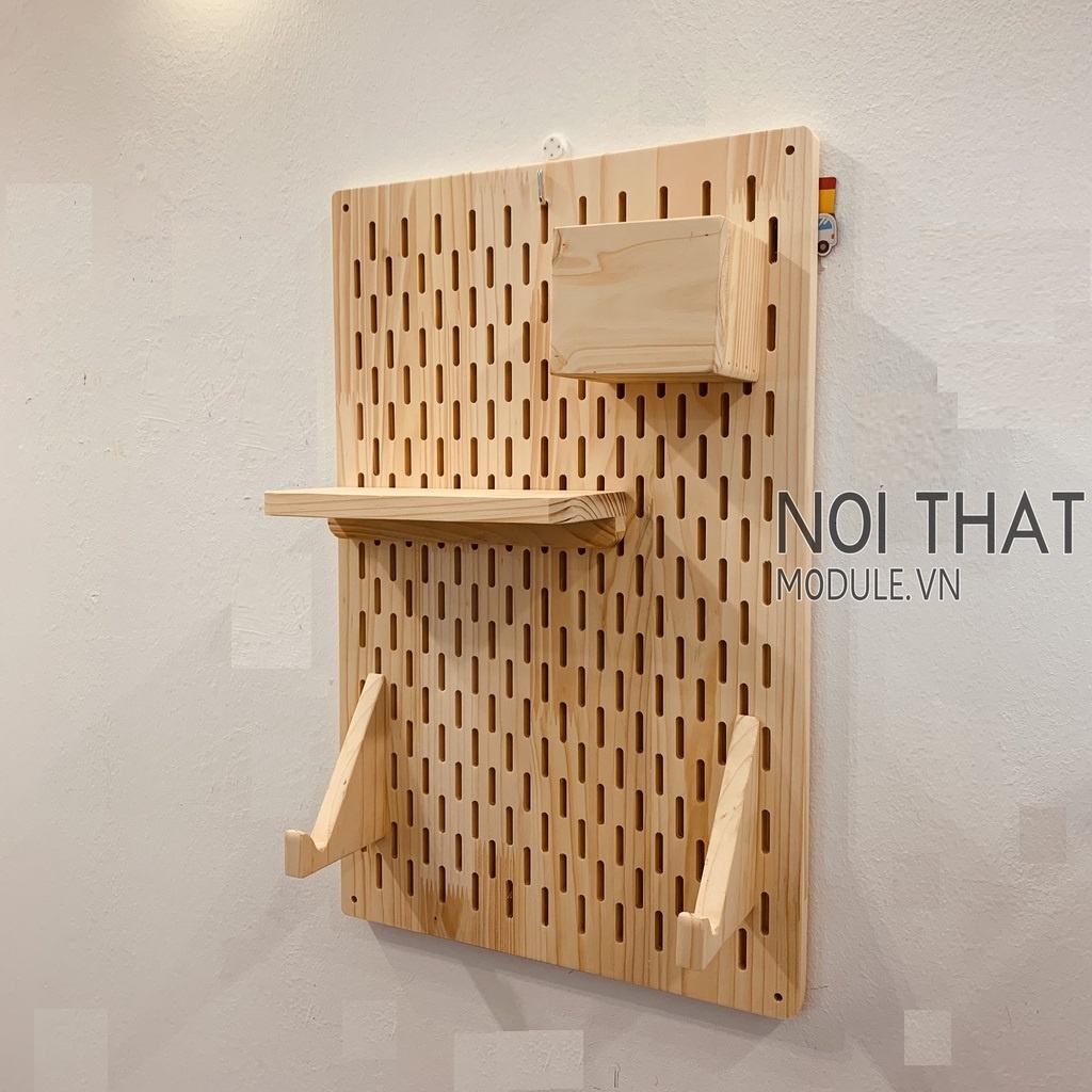 Phụ kiện bảng peg board, bảng lỗ treo tường trang phí phòng làm việc