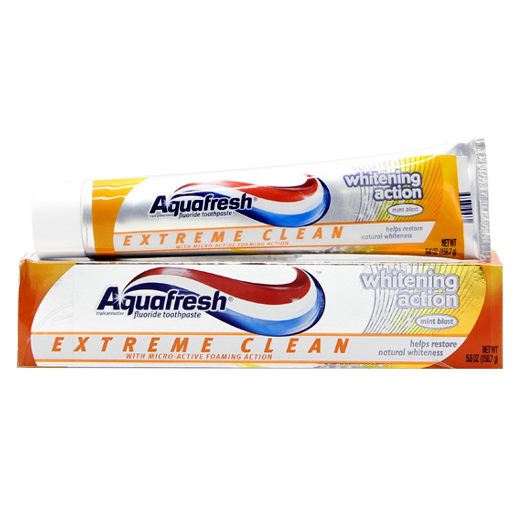 Kem Đánh Răng Aquafresh Phục Hồi Độ Sáng Tự Nhiên Extreme Clean Whitening Action 158.7g Hasaki